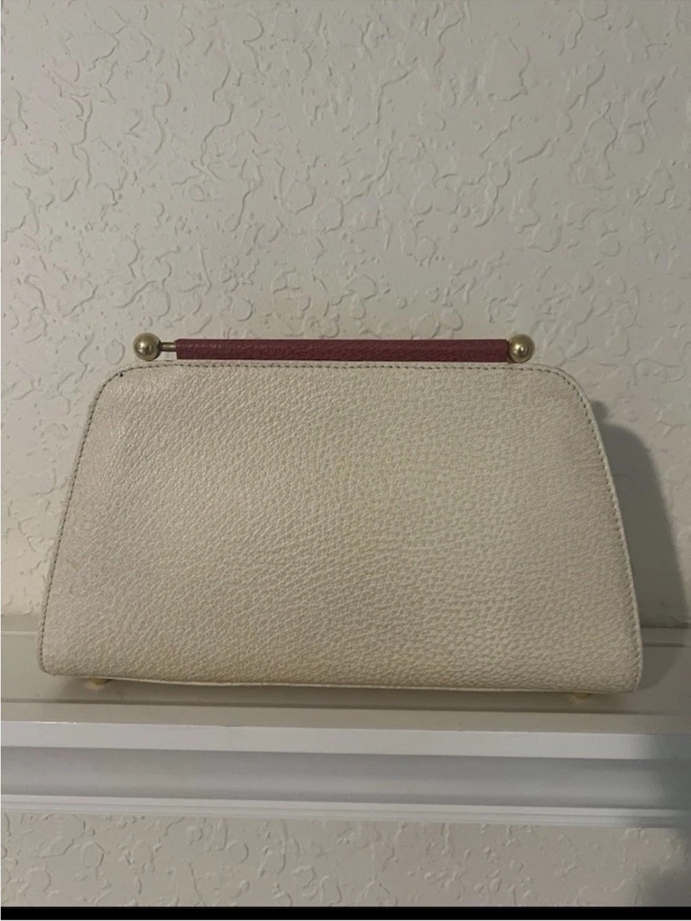 💚 Danier Small Leather Clutch Bag /
Gold Brass / Vintage💚